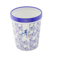 Blue and White Porcelain Plastic Printing Waste Garbage Bin (FF-5211)